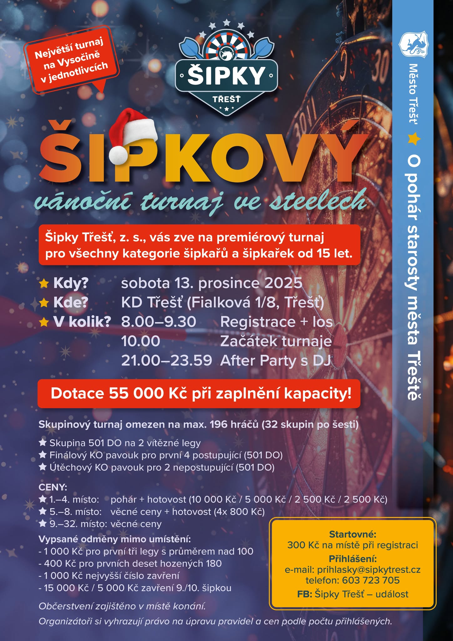 Nadcházející akce Šipky Třešť