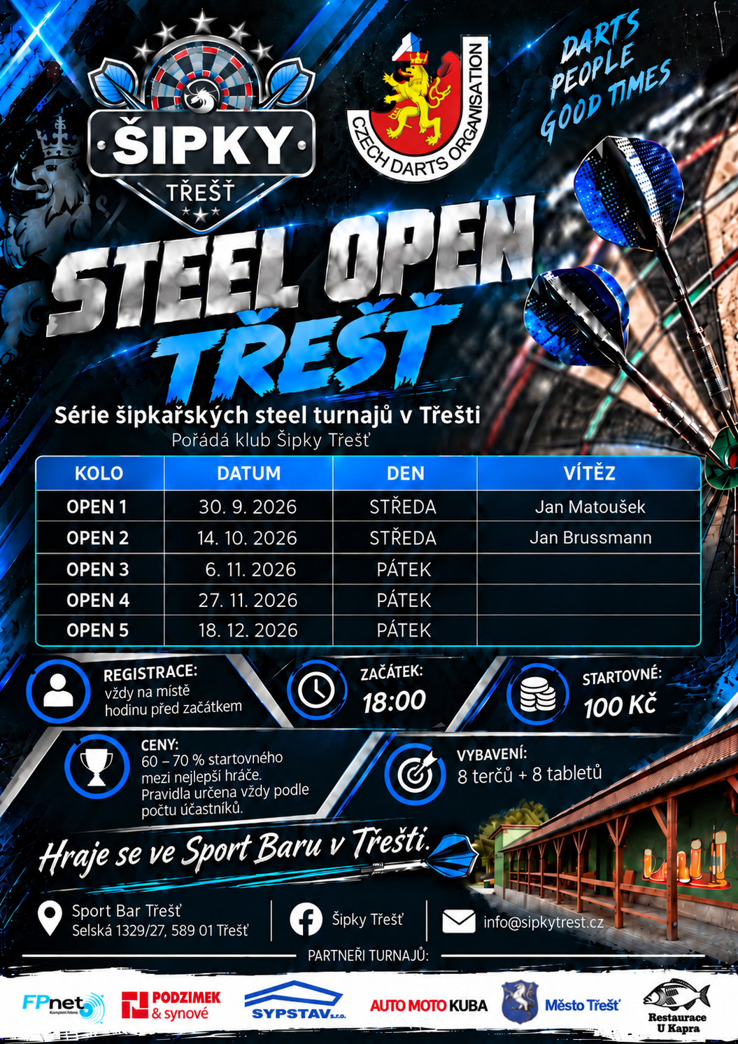 Plakát série Steel Open Třešť 2026
